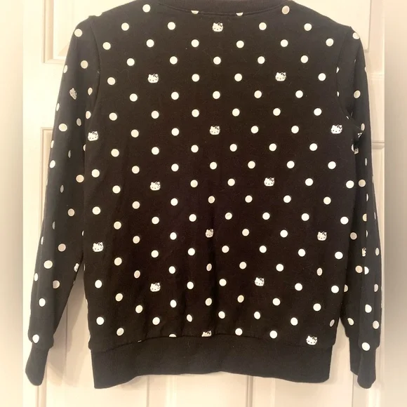Hello Kitty Black Polka Dot Kids Sweatshirt - Picture 6 of 11
